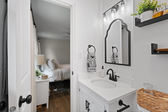 15864 Asheville Hwy, Campobello, SC 29322 - ensuite bathroom featuring vanity and wood finished floors
