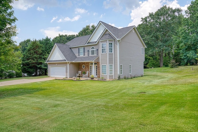 316 Crestview Ln, Spartanburg, SC 29301 - view of front of house featuring driveway, an attached garage, and a front lawn