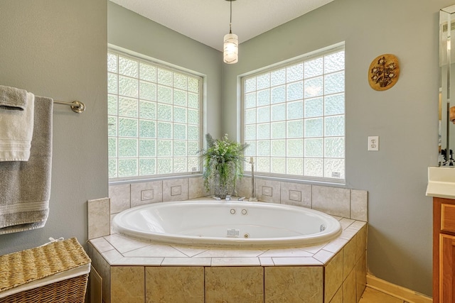 316 Crestview Ln, Spartanburg, SC 29301 - full bath featuring vanity and a jetted tub