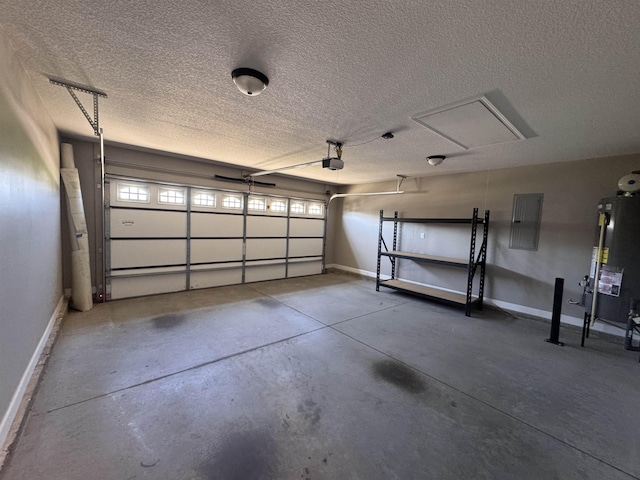 313 Trail Crossing Ln, Inmann, SC 29349 - garage featuring a garage door opener, gas water heater, and electric panel
