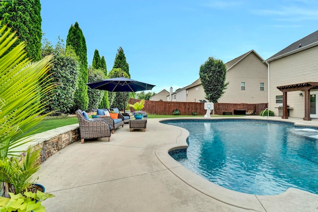 332 Heritage Point Dr, Simpsonville, SC 29681 - view of pool featuring a pergola, a patio area, and outdoor lounge area