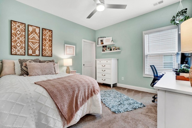 332 Heritage Point Dr, Simpsonville, SC 29681 - bedroom featuring carpet, an office area, and a ceiling fan