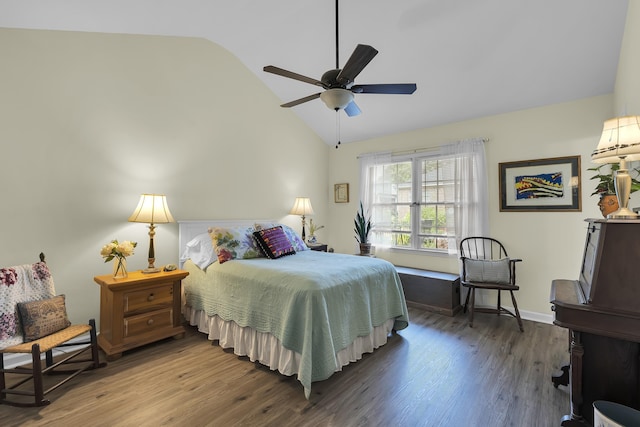 360 W Pointe Dr, Spartanburg, SC 29301 - bedroom with lofted ceiling and wood finished floors