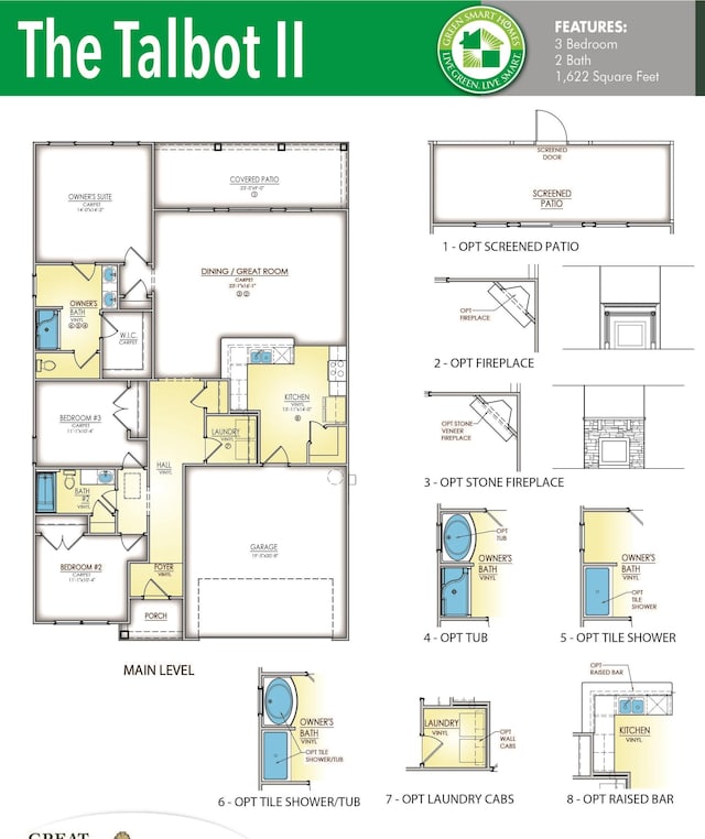 919 Gibbons St, Wellford, SC 29385 - view of floor plan / room layout