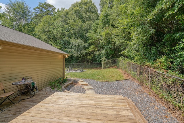 236 Heathwood Dr, Spartanburg, SC 29307 - wooden deck featuring a fenced backyard