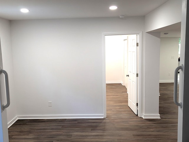 2115 Oakhurst Cir, Spartanburg, SC 29302 - hallway with recessed lighting and dark wood-style flooring