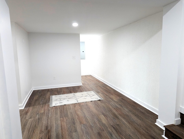 2115 Oakhurst Cir, Spartanburg, SC 29302 - unfurnished room with dark wood-type flooring, electric panel, and recessed lighting