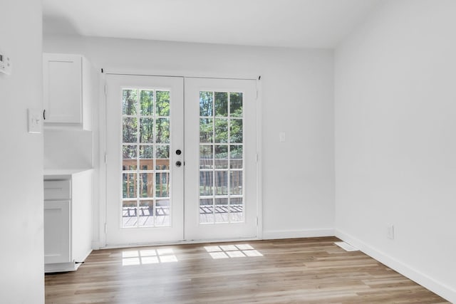 339 Crestview Dr, Spartanburg, SC 29306 - doorway to outside with light wood-type flooring and french doors