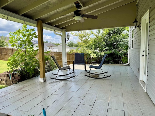 171 Ralston Rd, Greer, SC 29351 - view of patio / terrace with ceiling fan