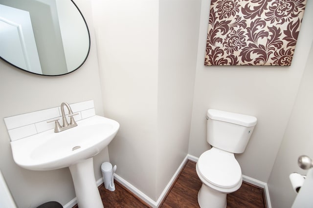 363 Robin Helton Dr, Boiling Springs, SC 29316 - half bathroom with wood finished floors and toilet