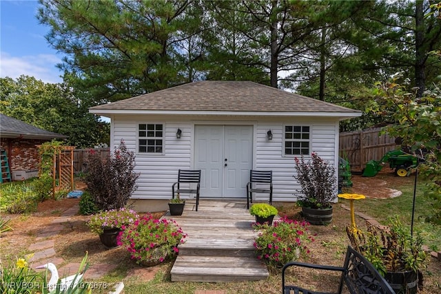 view of outbuilding