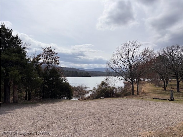 property view of water featuring a mountain view