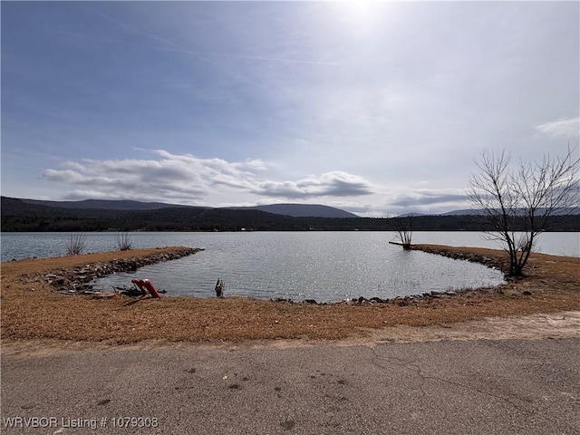 view of water feature with a mountain view