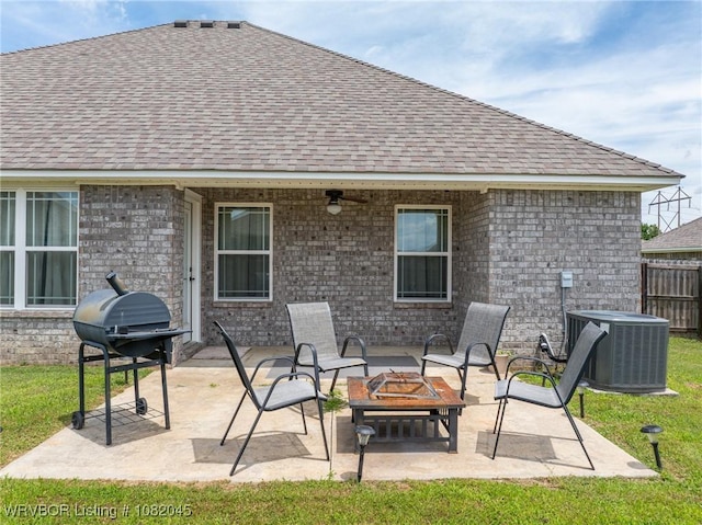1138 Delta Dr, Van Buren, AR 72956 - view of patio / terrace featuring an outdoor fire pit and area for grilling