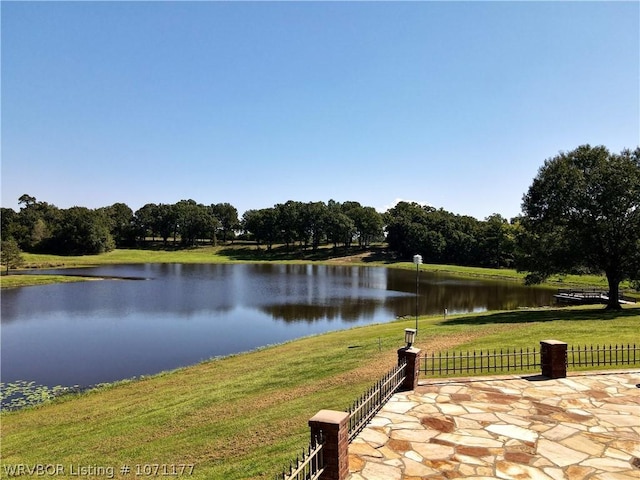 view of water feature