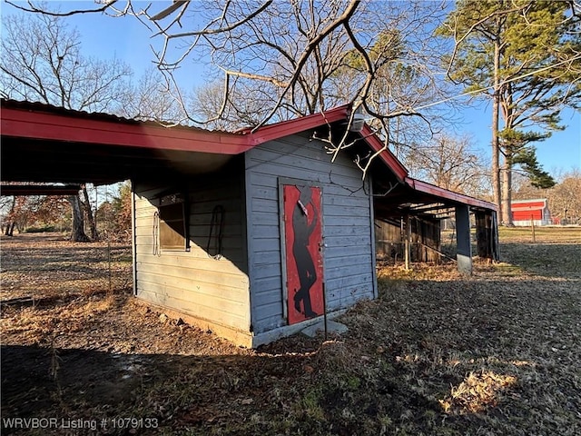 view of outdoor structure