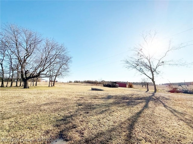 view of yard featuring a rural view