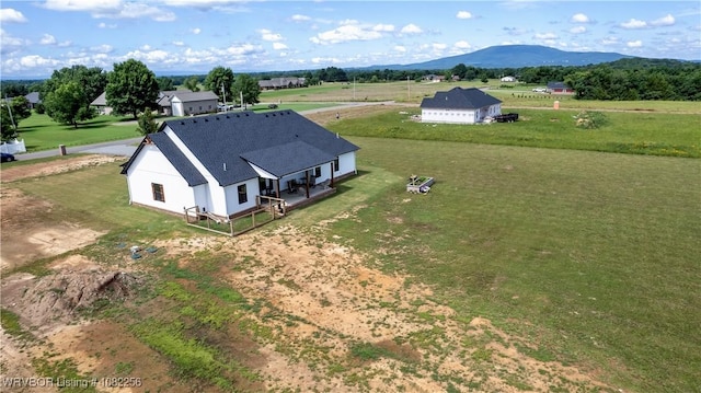 16312 Castle Rd, Poteau, OK 74953 - overview of rural landscape with a mountainous background