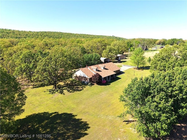 2103 W George, Pocola, OK 74902 - aerial view of property and surrounding area featuring a forest