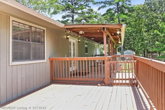 view of wooden deck