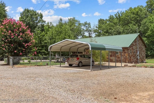 3204 W George, Pocola, OK 74902 - view of car parking featuring a detached carport and gravel driveway