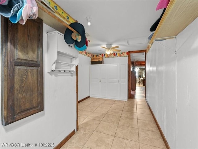 3204 W George, Pocola, OK 74902 - hallway with baseboards and light tile patterned floors