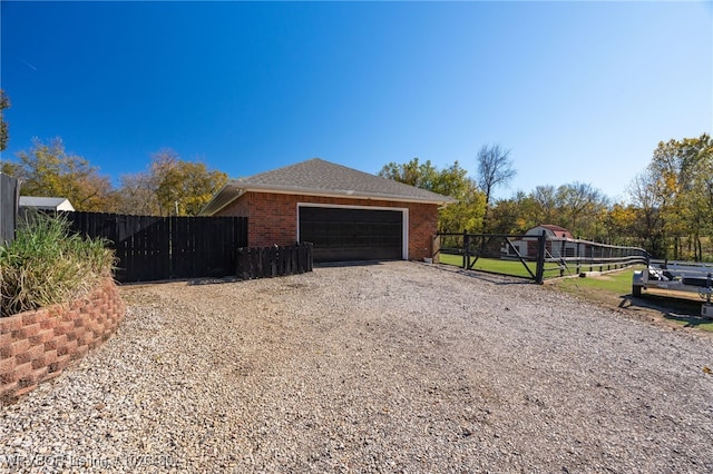 view of home's exterior featuring a garage