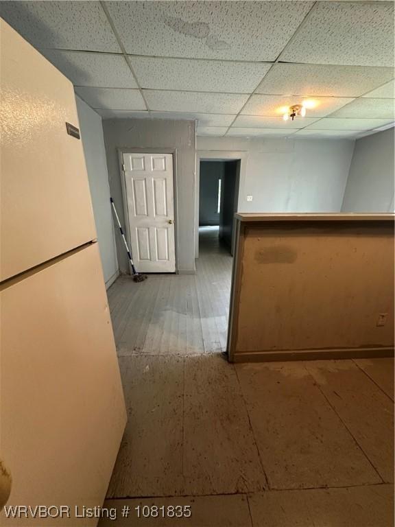 515 N 12th St Unit A & B, Fort Smith, AR 72901 - kitchen featuring a drop ceiling and freestanding refrigerator
