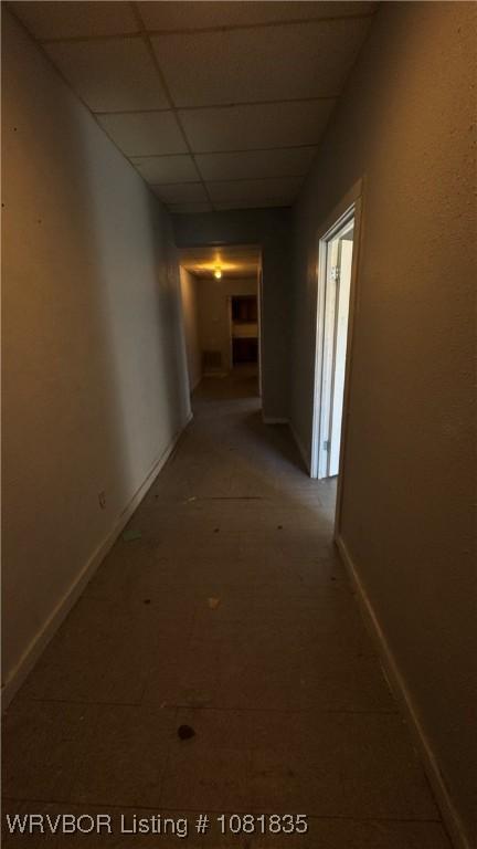 515 N 12th St Unit A & B, Fort Smith, AR 72901 - hallway featuring a paneled ceiling and baseboards