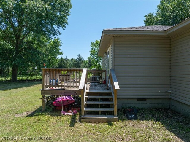 2128 N 53rd St, Fort Smith, AR 72904 - deck featuring a lawn