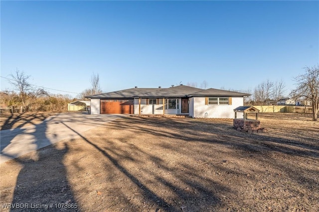 ranch-style house with a garage