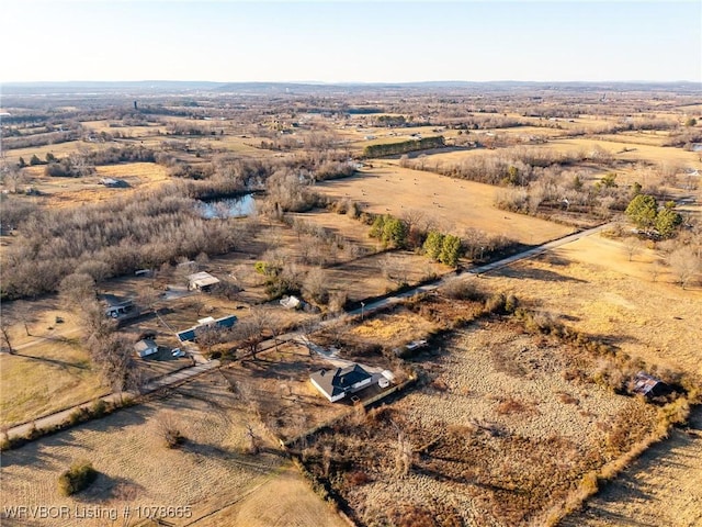 bird's eye view with a rural view