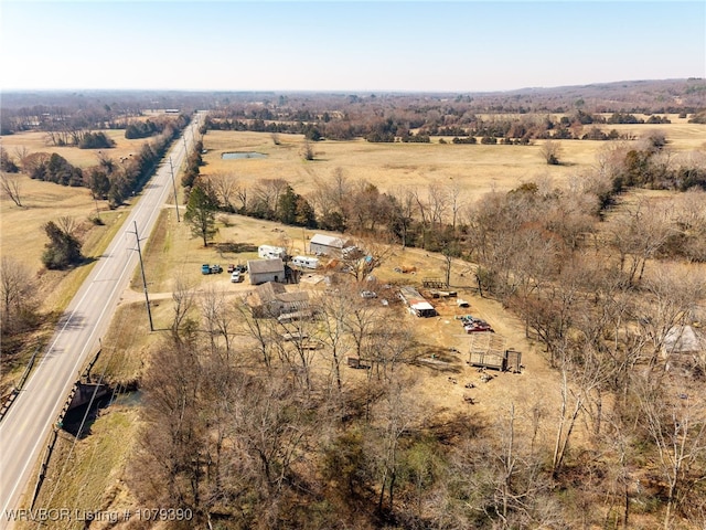 bird's eye view featuring a rural view