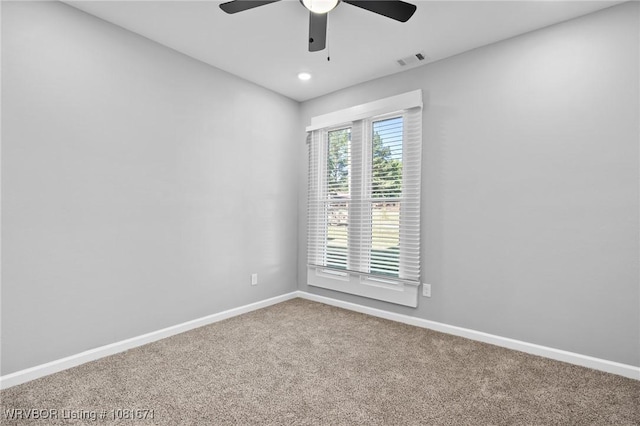 179 E Grove St, Magazine, AR 72943 - carpeted spare room with ceiling fan and recessed lighting
