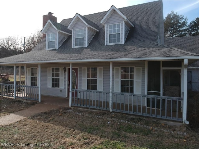 view of front of property with covered porch