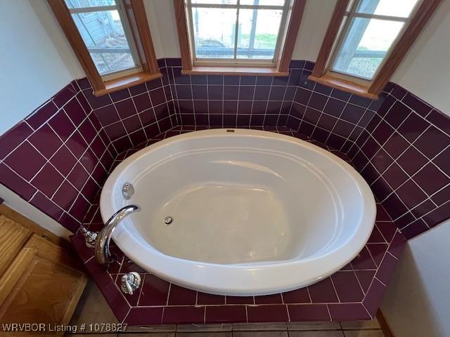 interior details with tiled bath