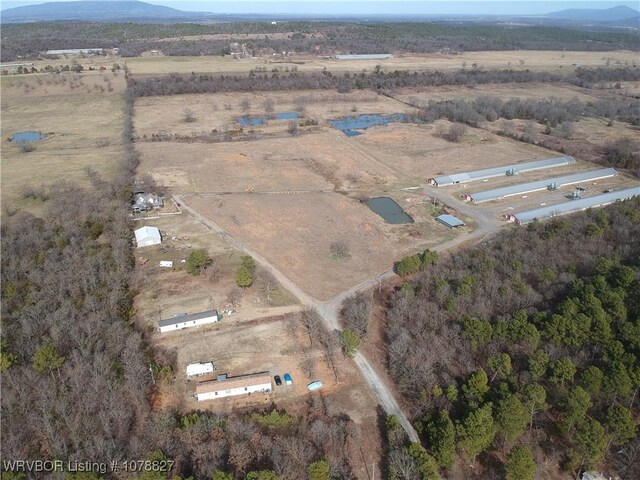 bird's eye view with a rural view