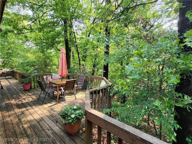 view of wooden terrace