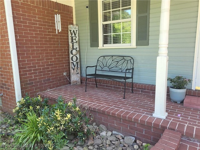 view of patio with a porch