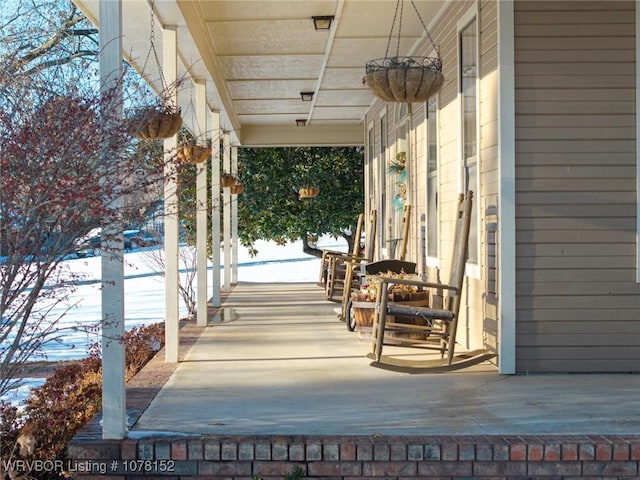 exterior space with a porch