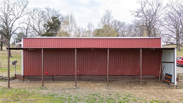 view of pole building