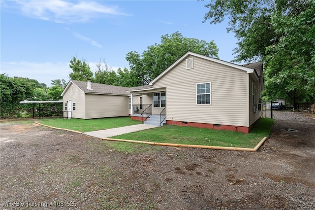 2308 N 50th St, Fort Smith, AR 72904 - back of property featuring crawl space and a lawn