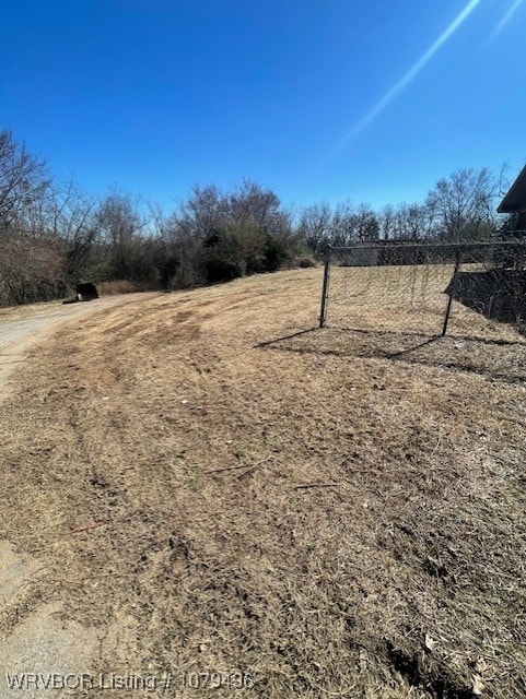 view of yard with a rural view