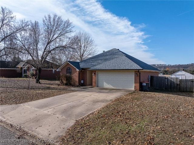 ranch-style home with a garage