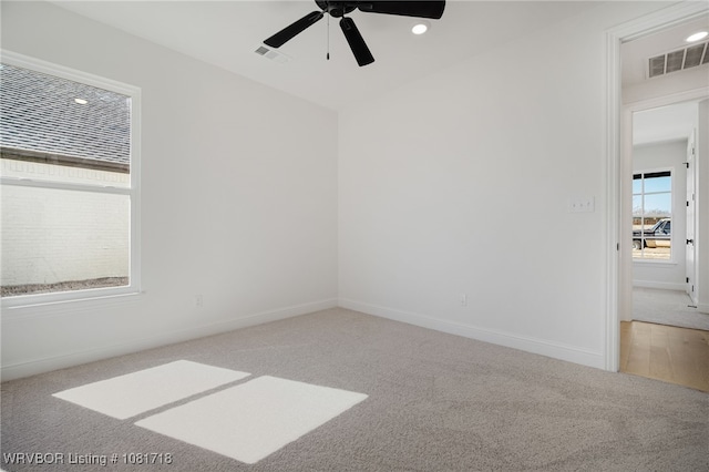 7627 Woodbine Ln, Fort Smith, AR 72916 - carpeted empty room featuring ceiling fan and recessed lighting