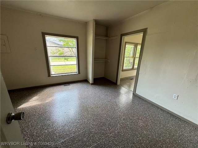 interior space with baseboards
