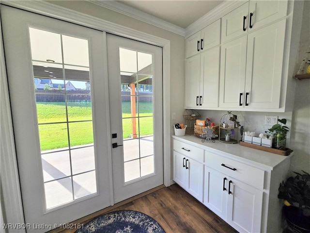 6800 Providence Way, Fort Smith, AR 72916 - doorway to outside with crown molding and dark wood finished floors