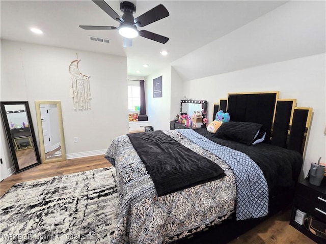 6800 Providence Way, Fort Smith, AR 72916 - bedroom with wood finished floors, recessed lighting, and a ceiling fan
