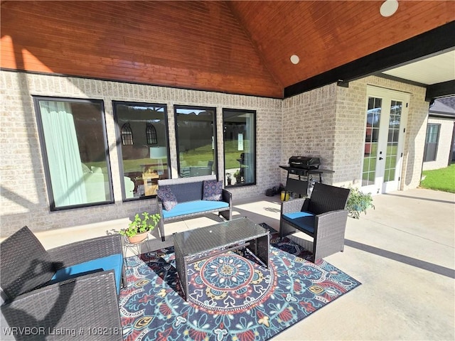 6800 Providence Way, Fort Smith, AR 72916 - view of patio / terrace featuring an outdoor living space and a grill