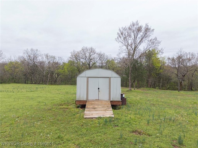 view of shed